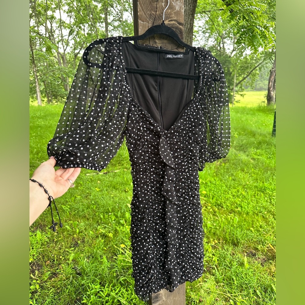 NWOT Zara Polka Dot Mini Dress